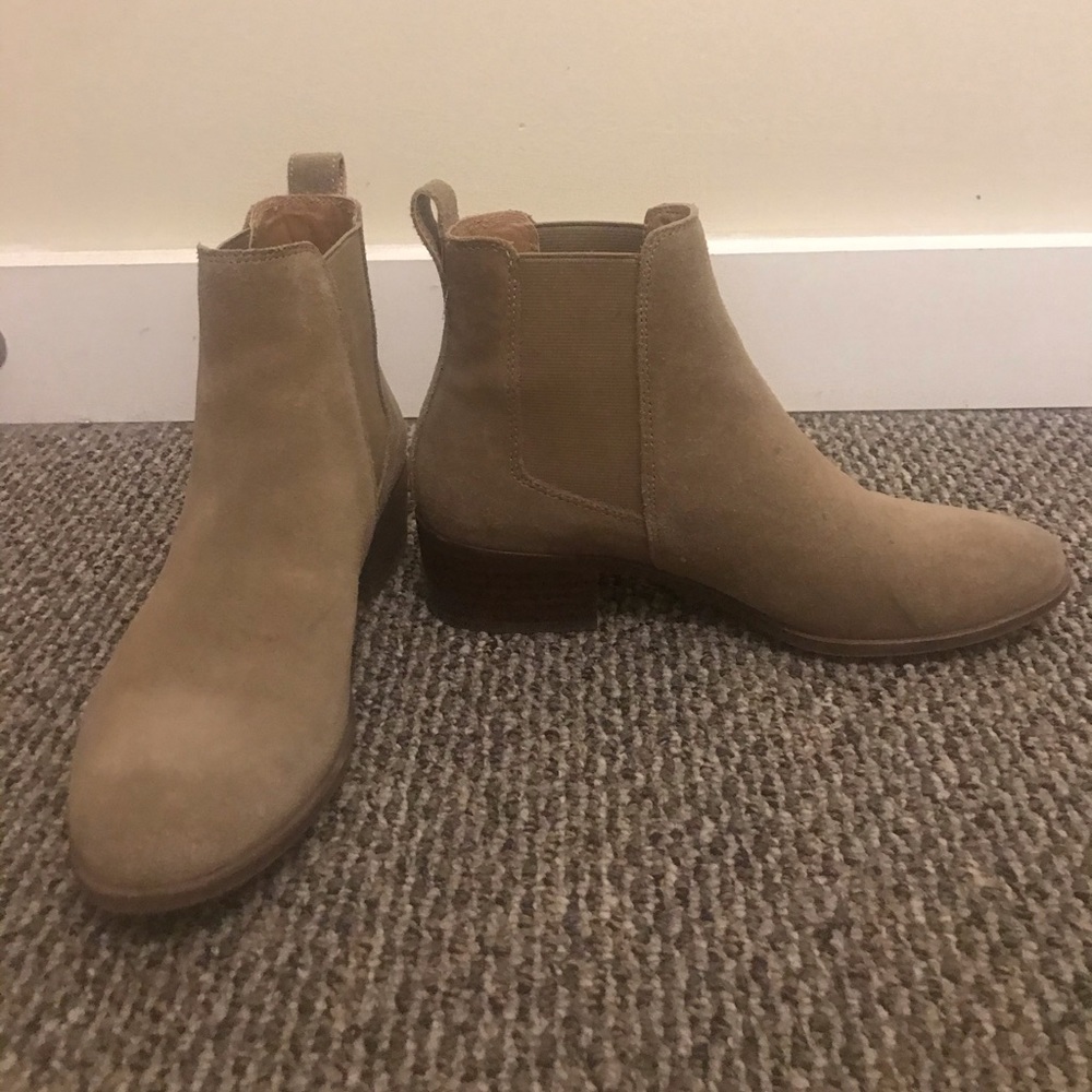 COPY - Steve Madden Chelsea Taupe Suede Booties
